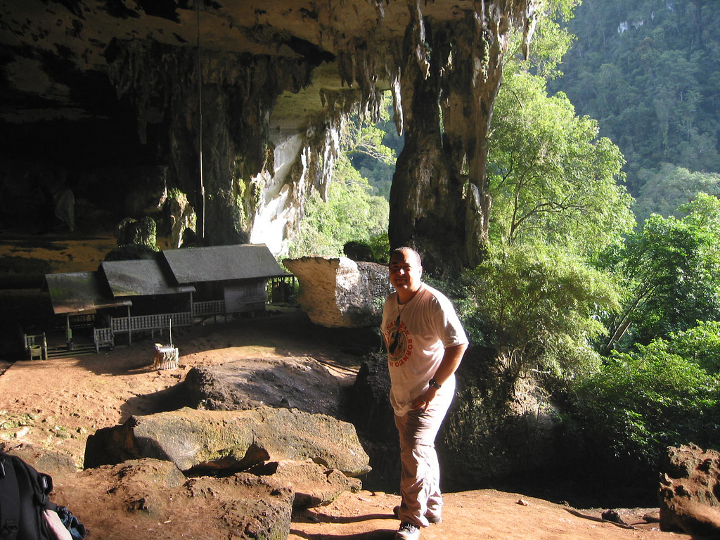Dave Whitehead at Niah Caves in Borne