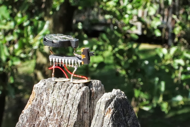 One of Bob Meanza's Cicada sonic robots