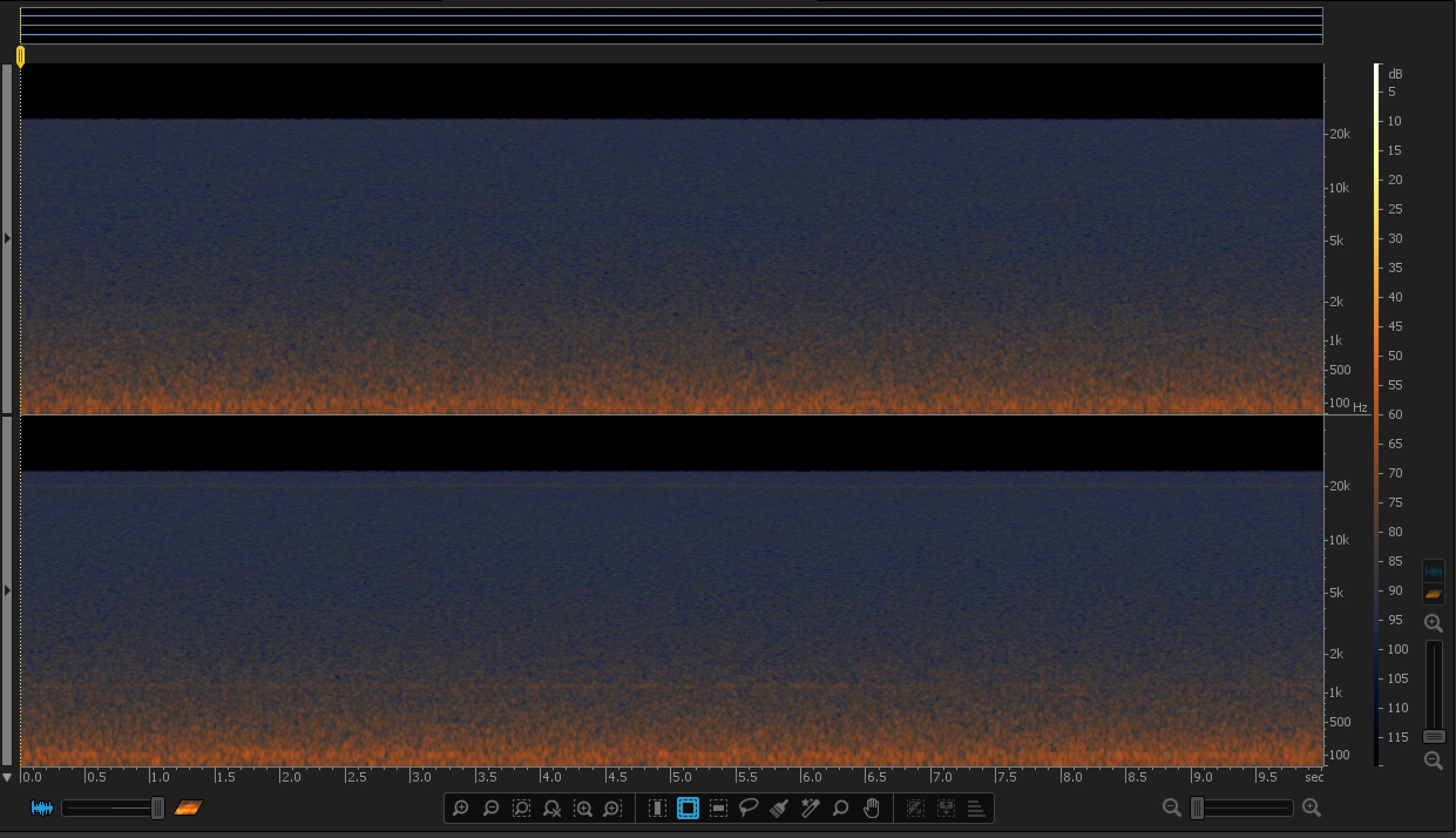 H2n Noise Spectrogram (Source: iZotope RX 4)